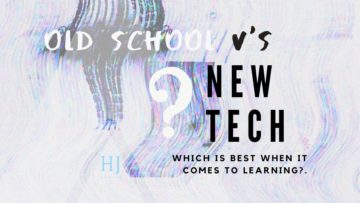 Old School v’s tech banner